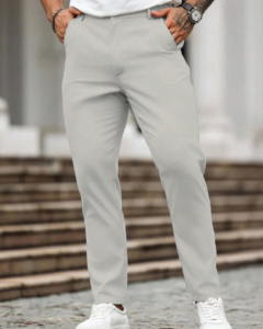 Pantalones casuales de vestir de unicolor