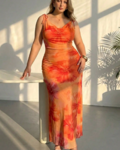 Vestido de resort tropical/Vestido de estilo bohemio