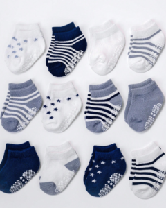 12 pares de calcetines antideslizantes con puntos de agarre recién nacidos
