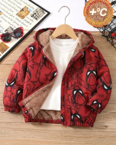 Chaqueta con capucha con lindo patrón de dibujos animados