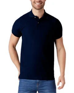 Playera polo azul marino manga corta hombre supreme